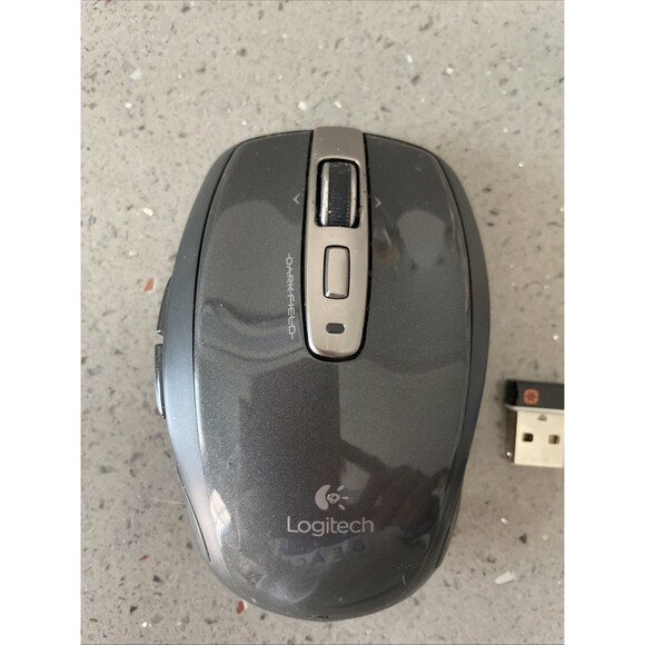 Logitech Anywhere MX Wireless Mouse - Black - Darkfield - with Dongle w case - Picture 2 of 6